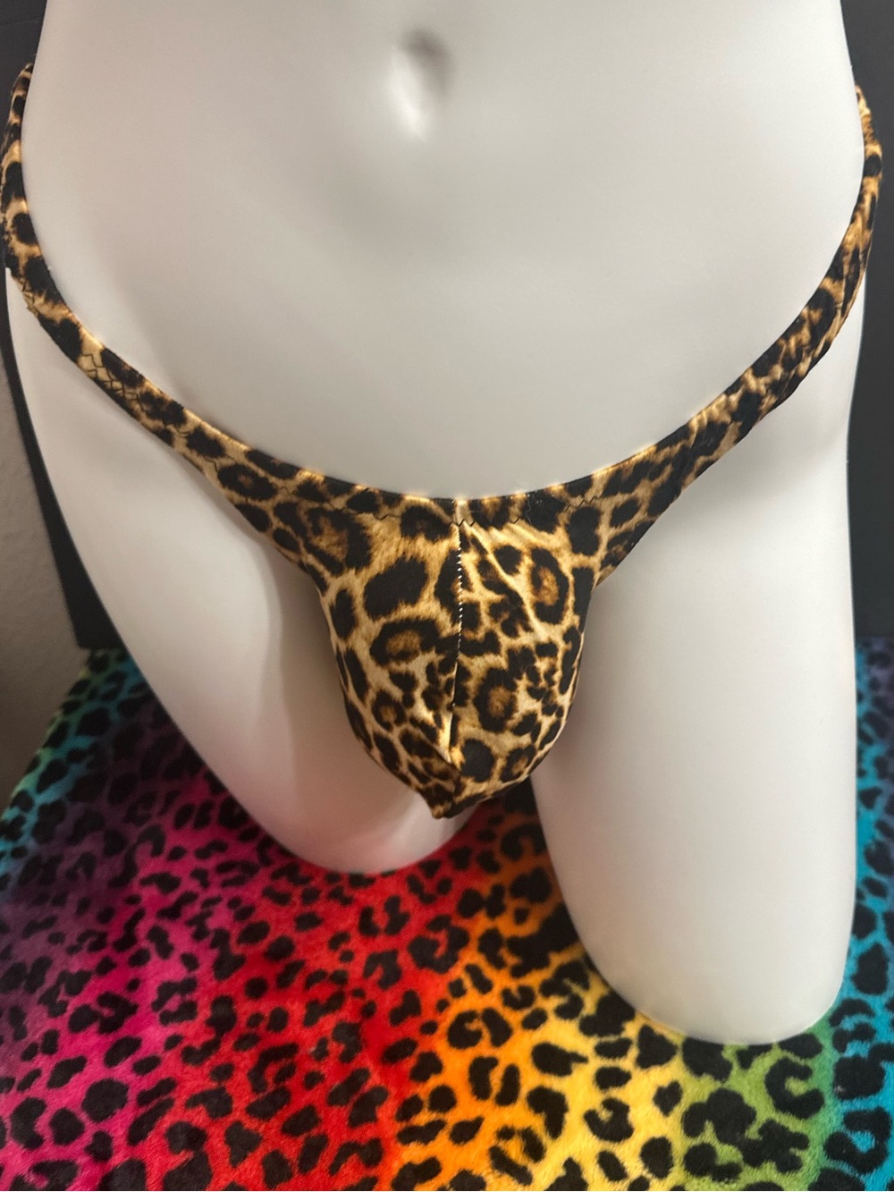 Handmade Male Leopard Thong